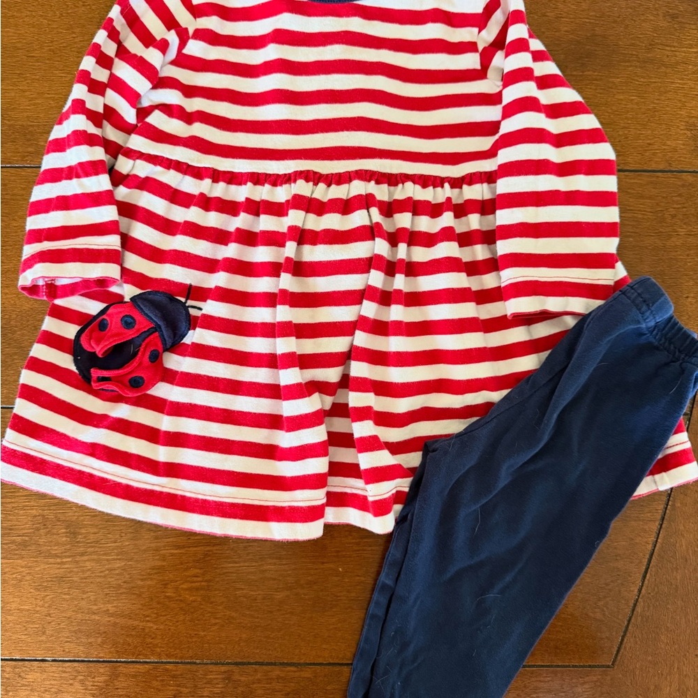 Florence Eiseman Red and White Striped Set